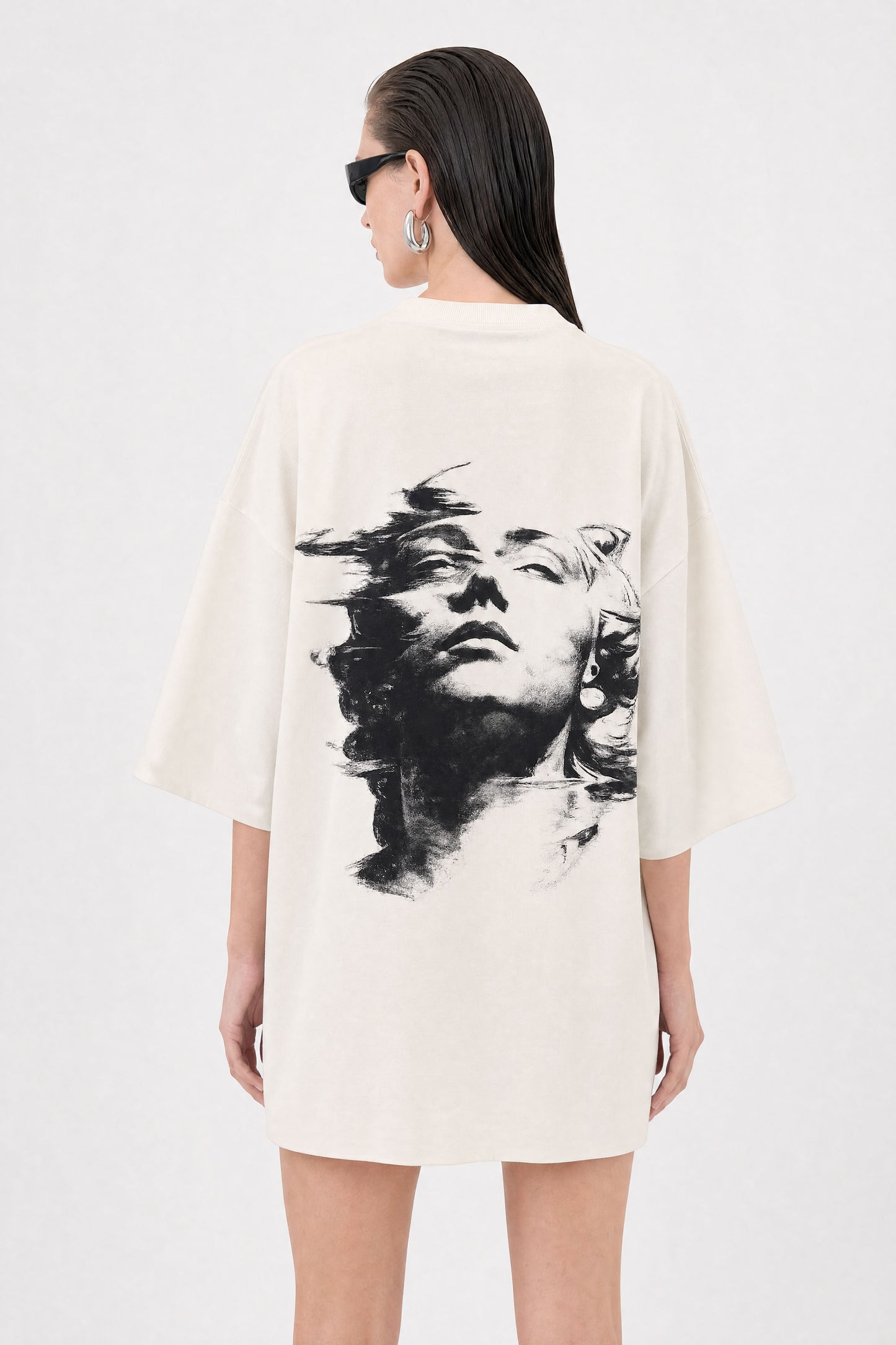 Dream State Oversized Off-White Tee
