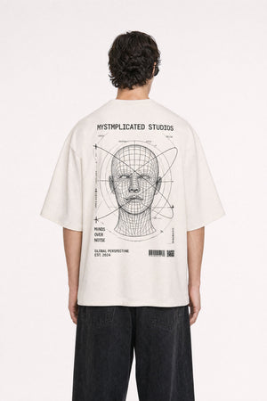 Signal Over Noise Oversized Off-White Tee