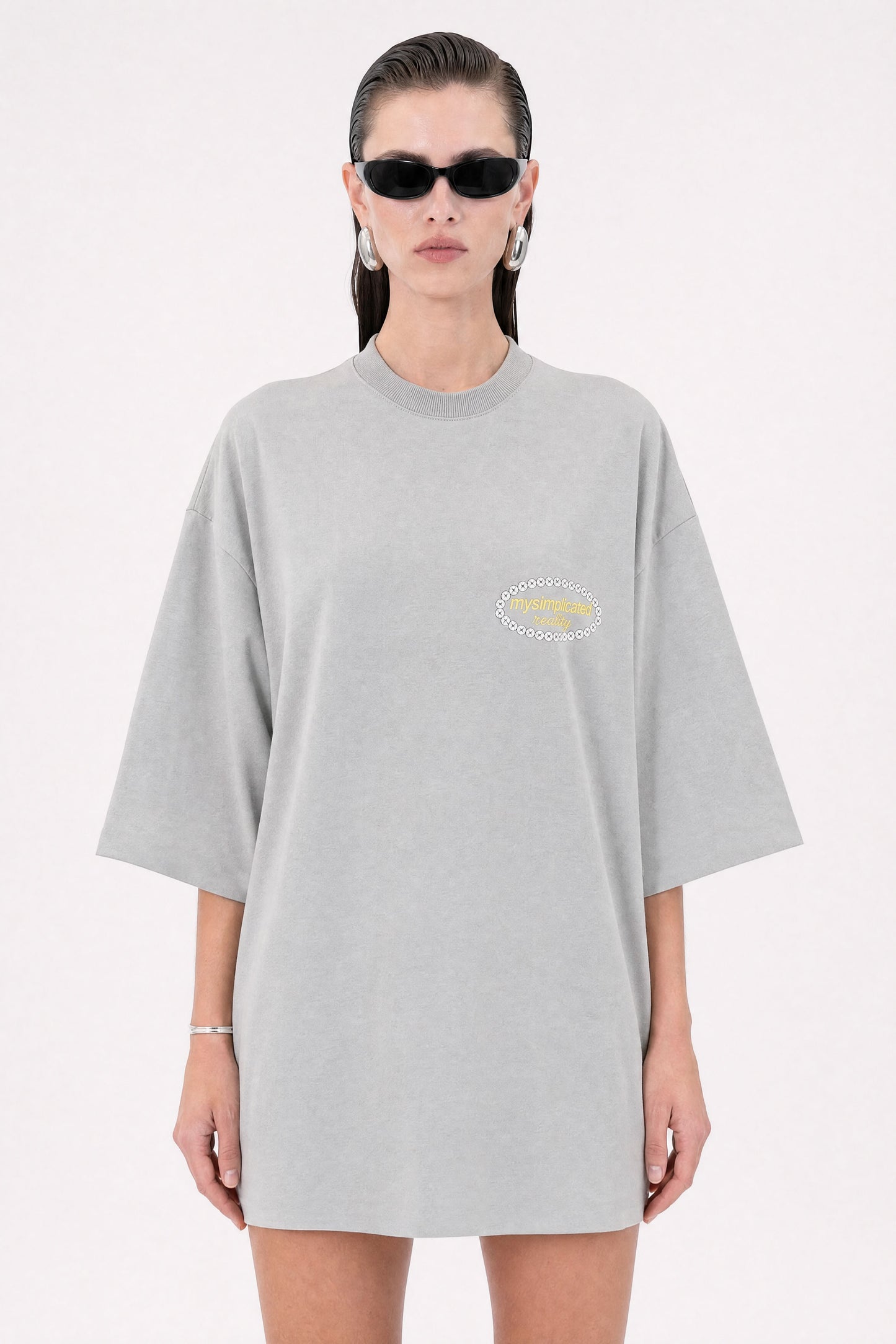 Reality Grey Oversized T-Shirt