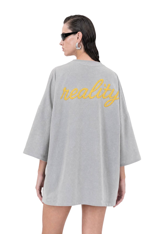 Reality Grey Oversized T-Shirt
