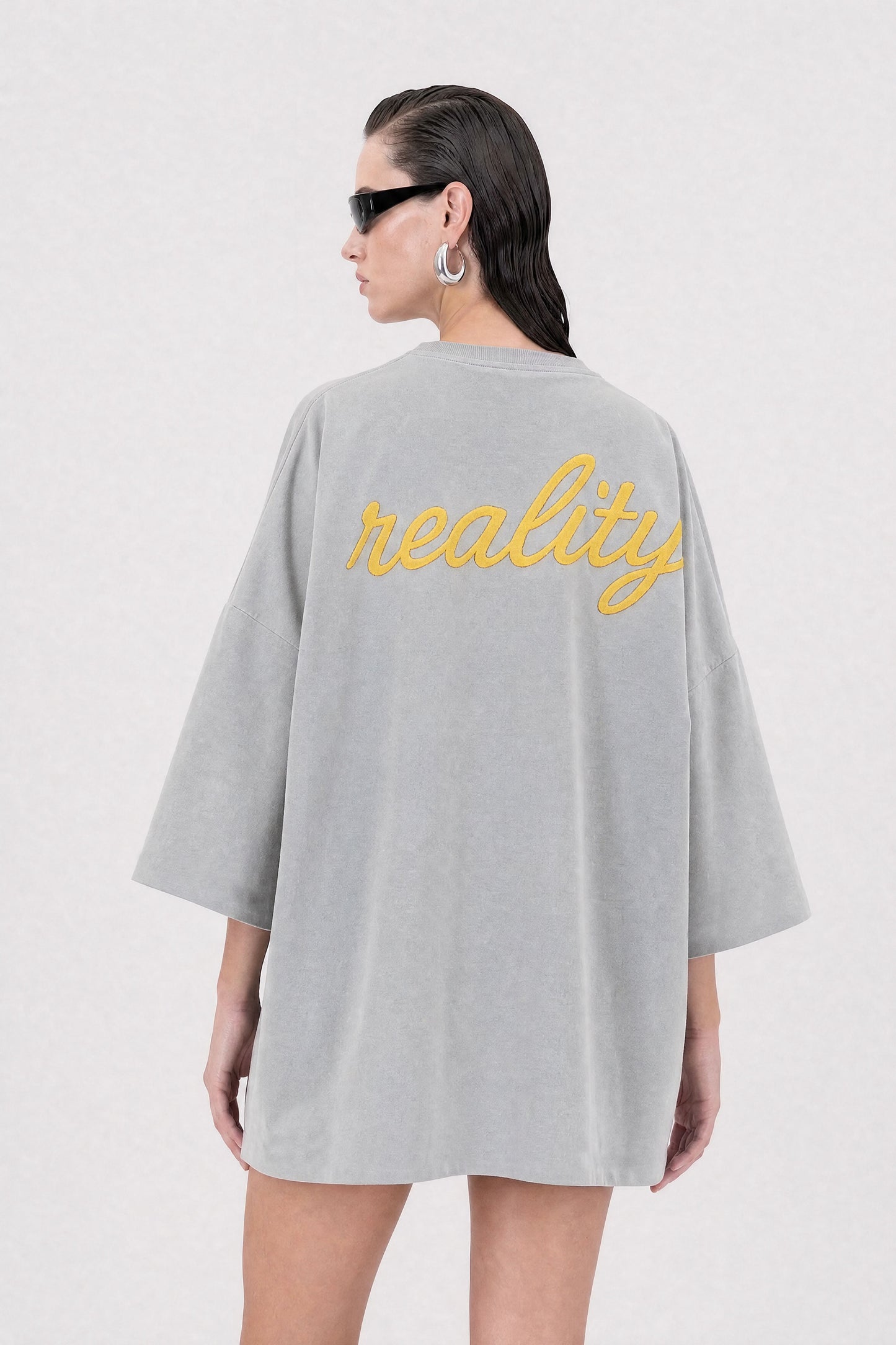 Reality Grey Oversized T-Shirt