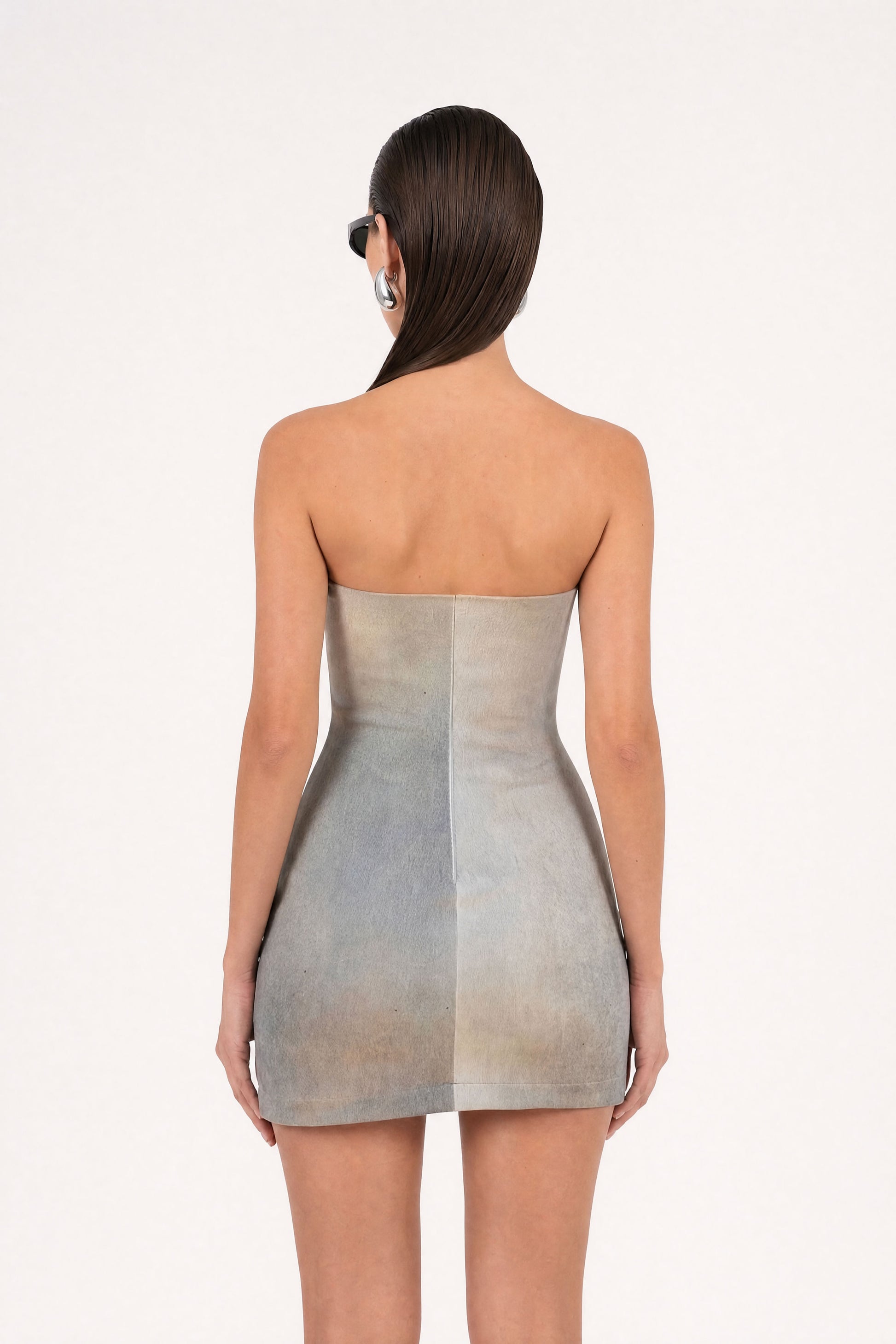 Beige Full-Print Dress — Mysimplicated