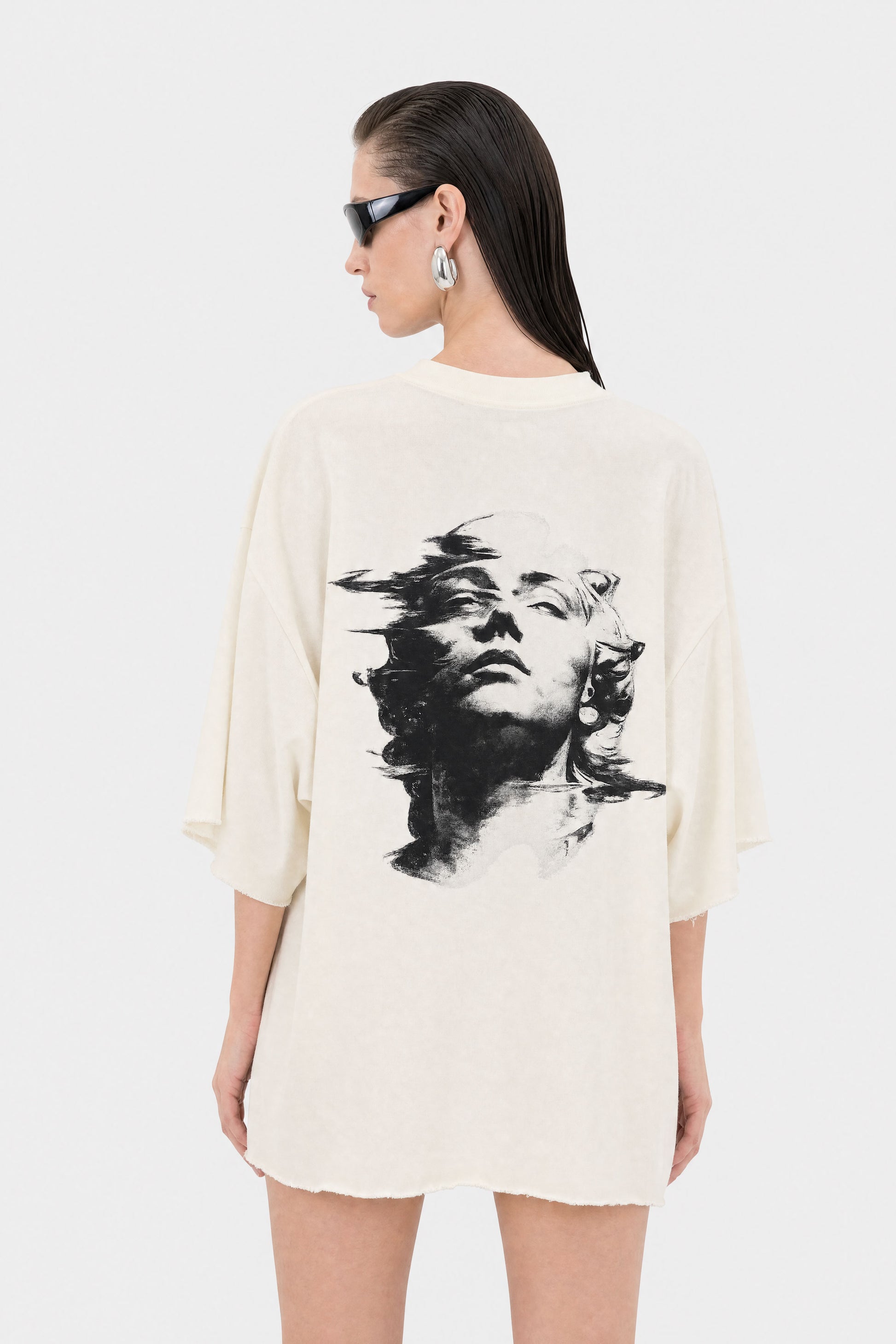 Dream State Oversized Off-White Tee — Mysimplicated