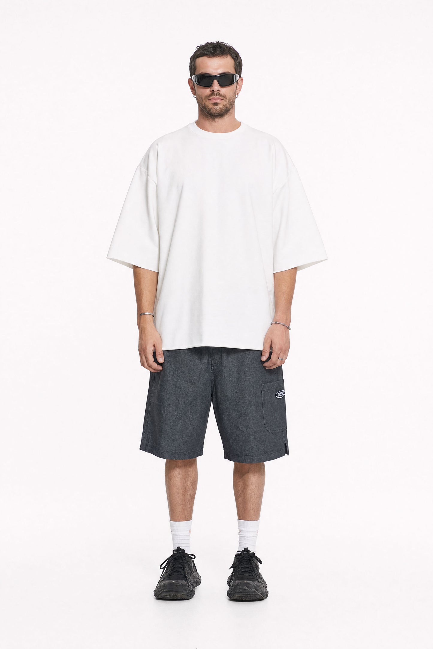 Workwear Grey Denim Shorts — Mysimplicated