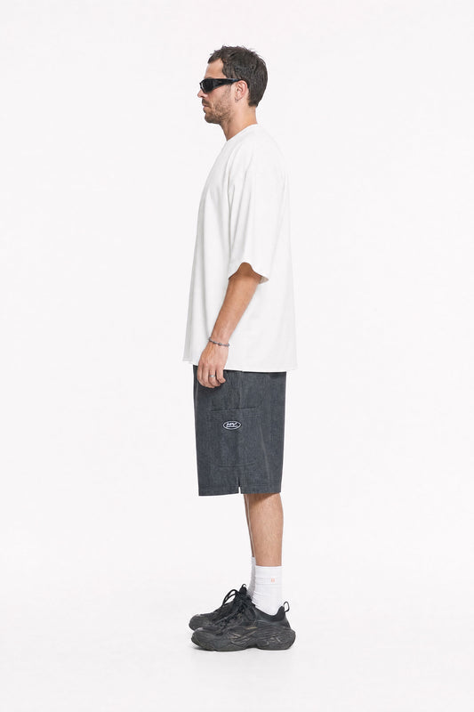 Workwear Grey Denim Shorts — Mysimplicated