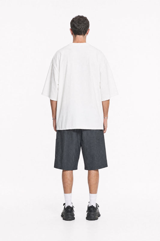 Workwear Grey Denim Shorts — Mysimplicated
