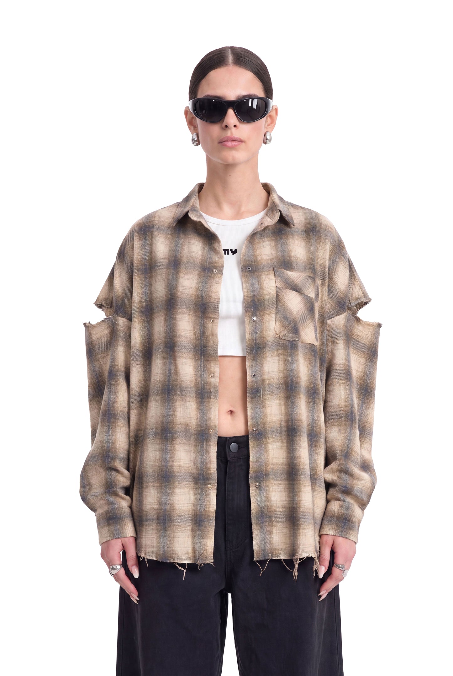 Fragmented Sleeves Shirt V2