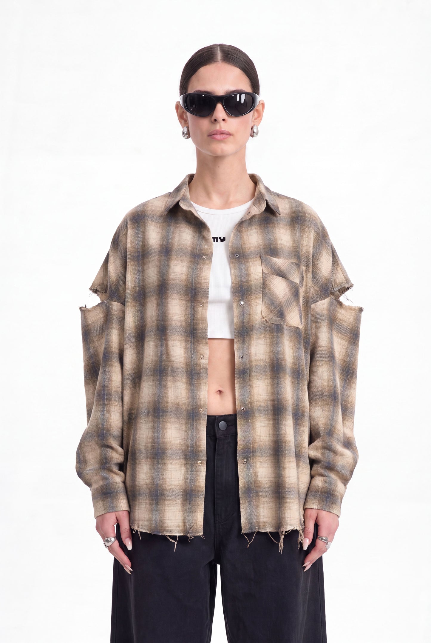 Fragmented Sleeves Shirt V2
