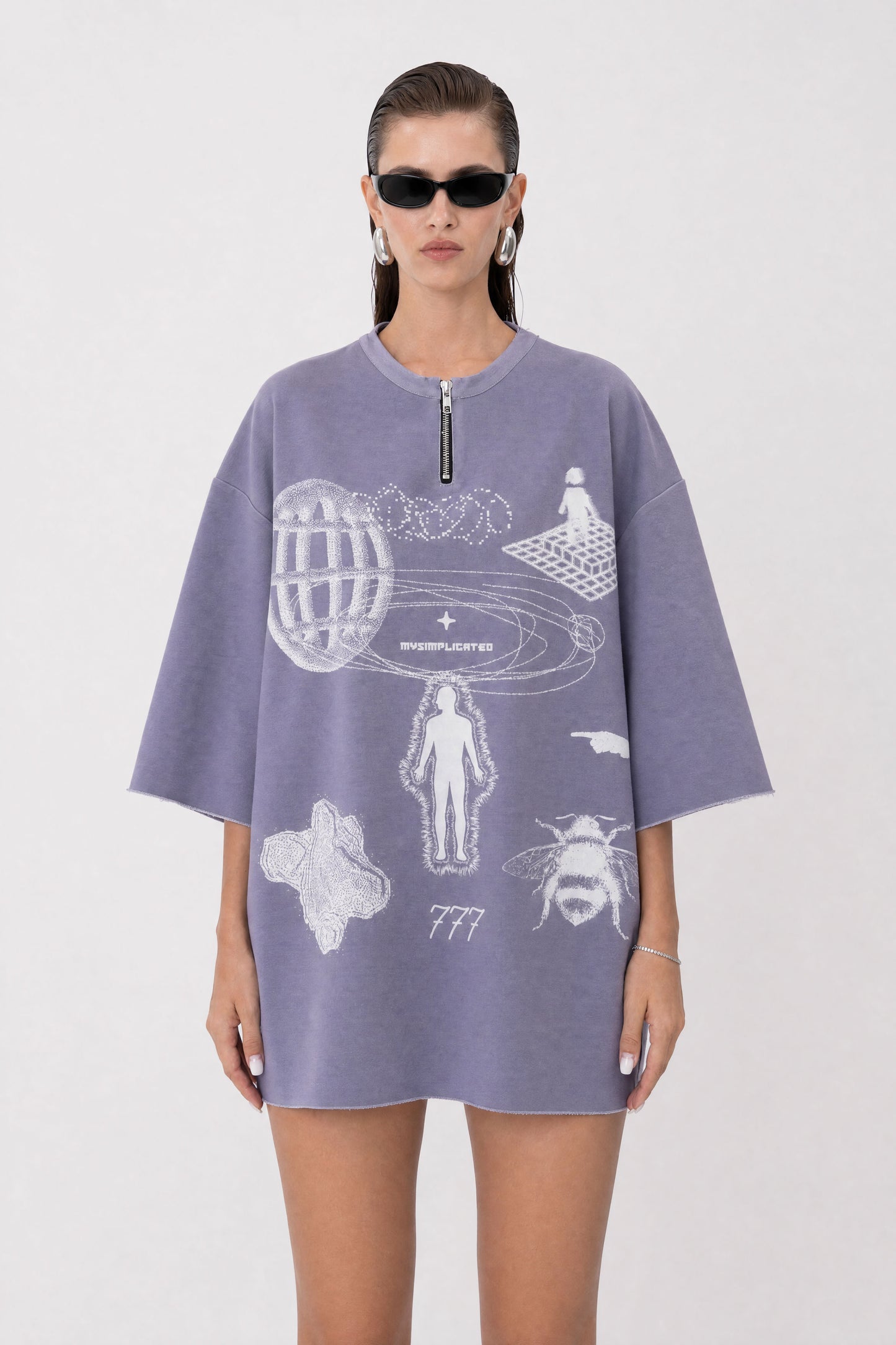 777 Mauve Oversized T-Shirt