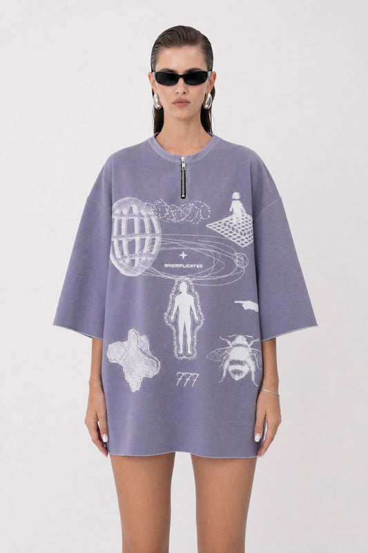 777 Mauve Oversized T-Shirt
