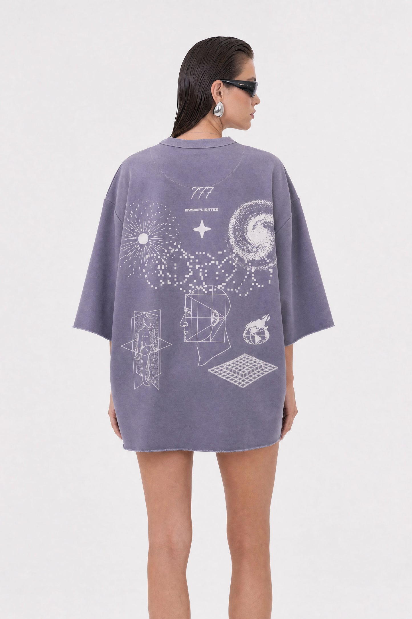 777 Mauve Oversized T-Shirt