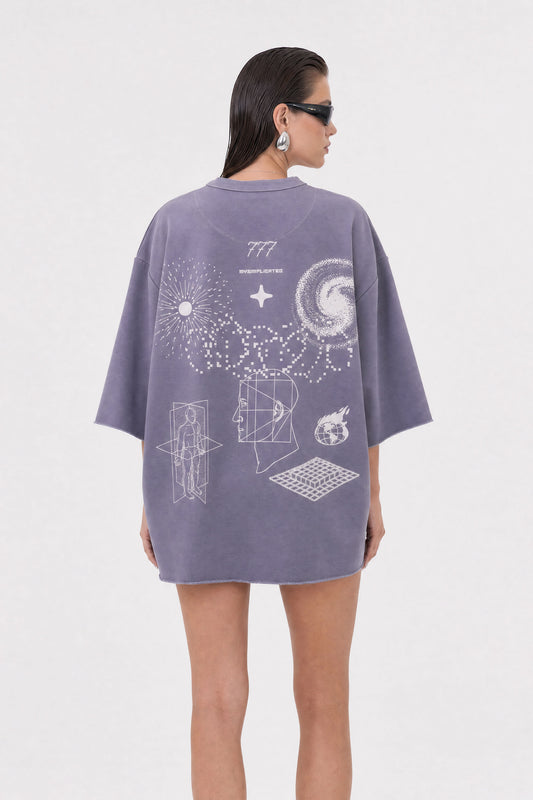 777 Mauve Oversized T-Shirt