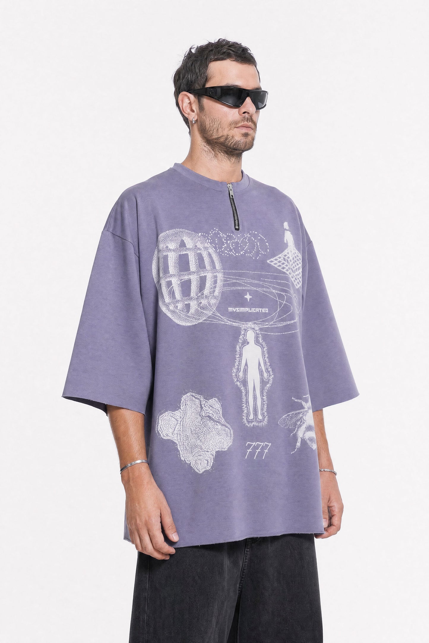 777 Mauve Oversized T-Shirt
