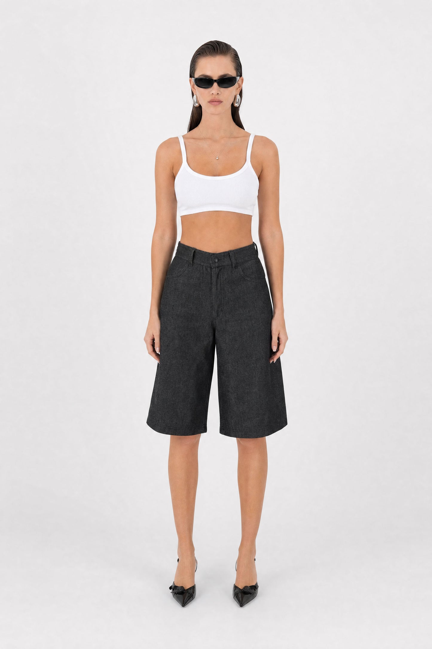 Grey Denim Bermuda