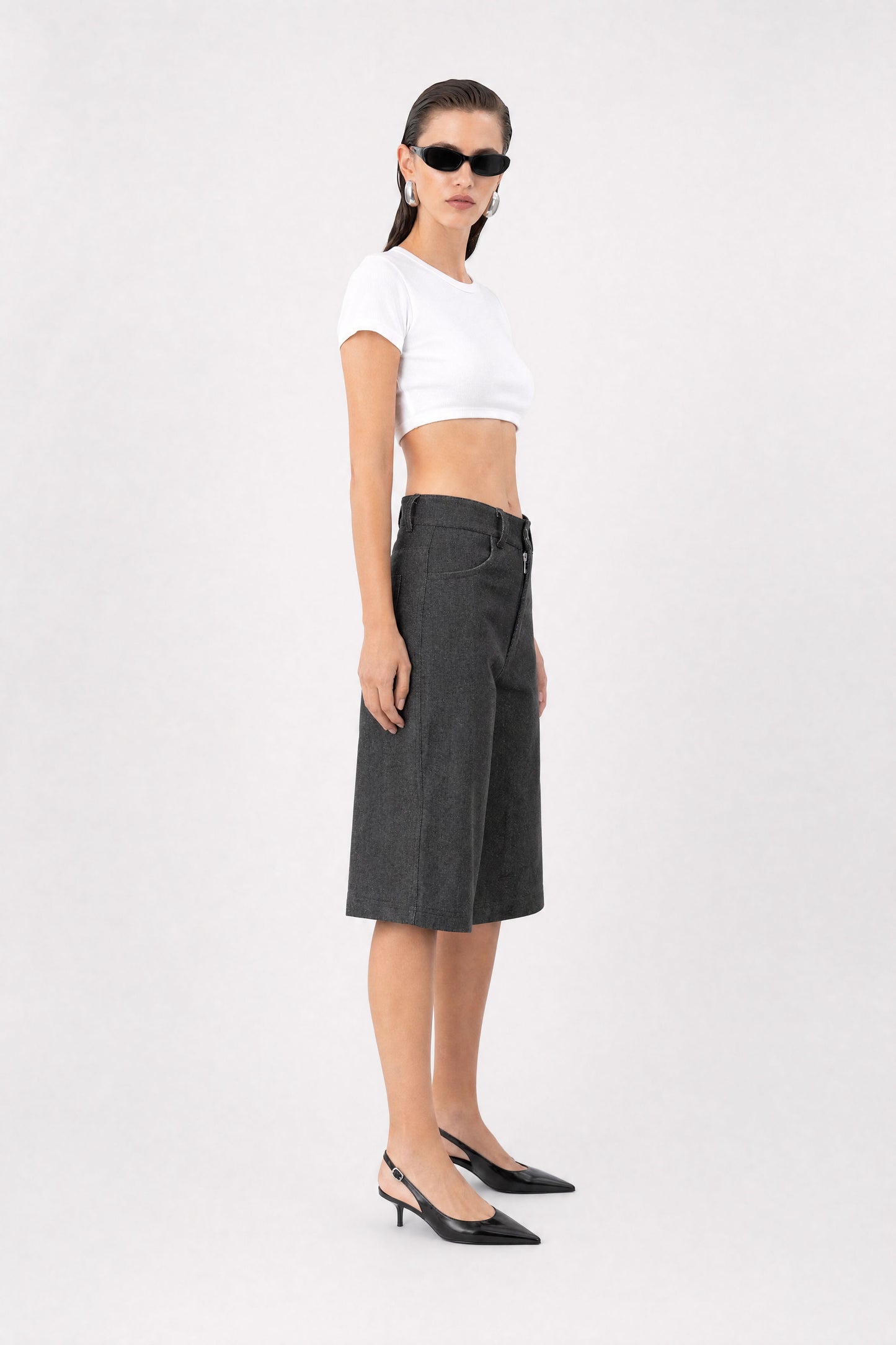 Grey Denim Bermuda