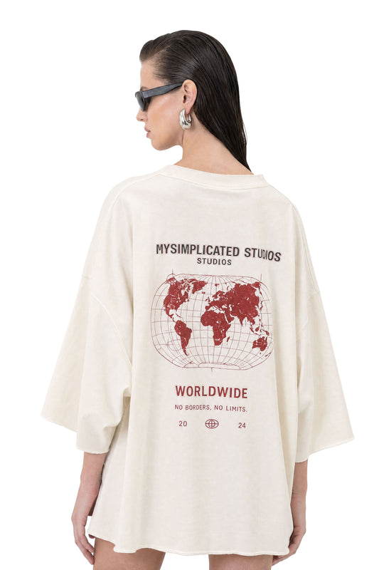 Worldwide Oversized Off-White Tee