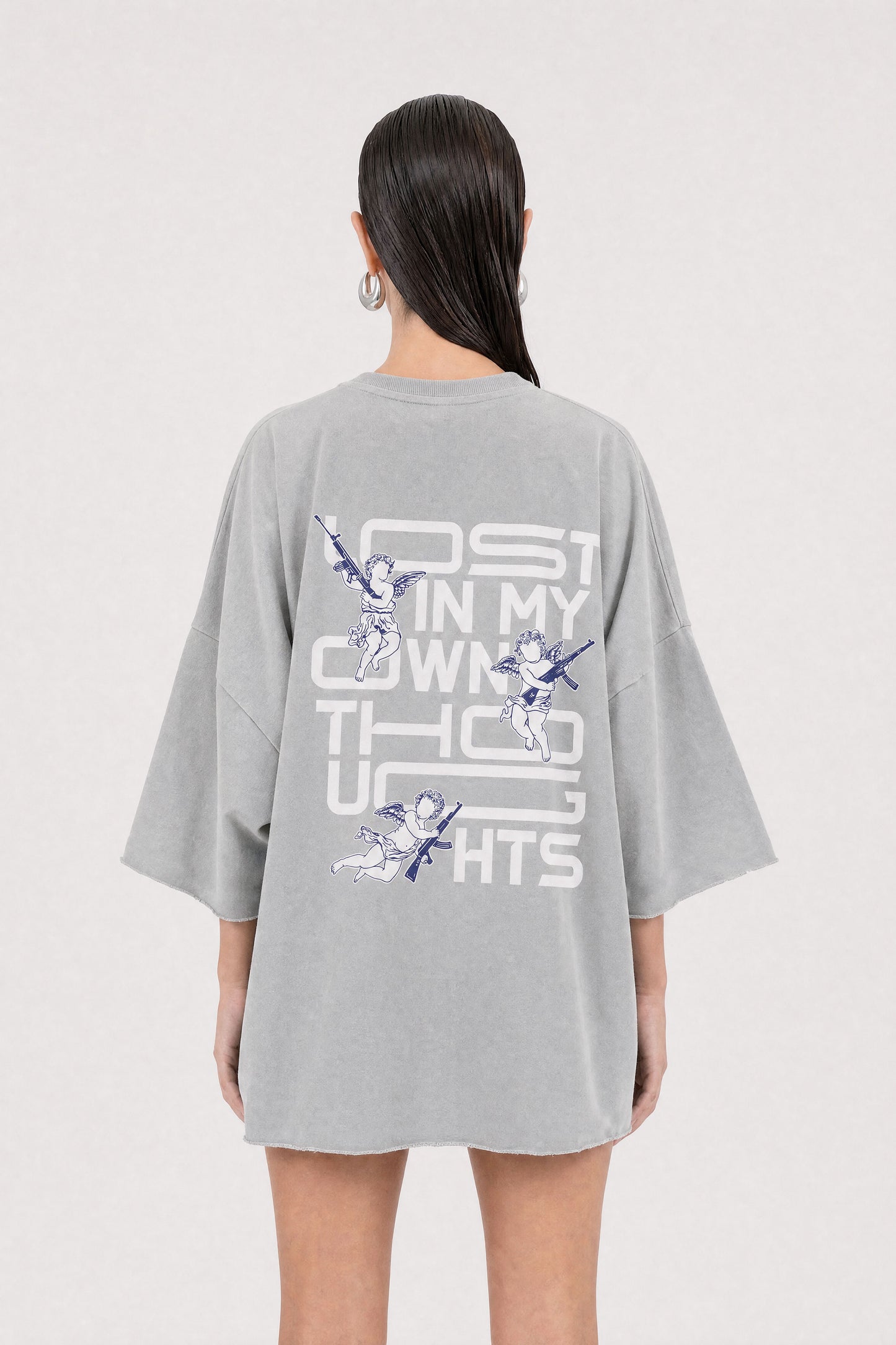 Lost Grey Oversized T-Shirt
