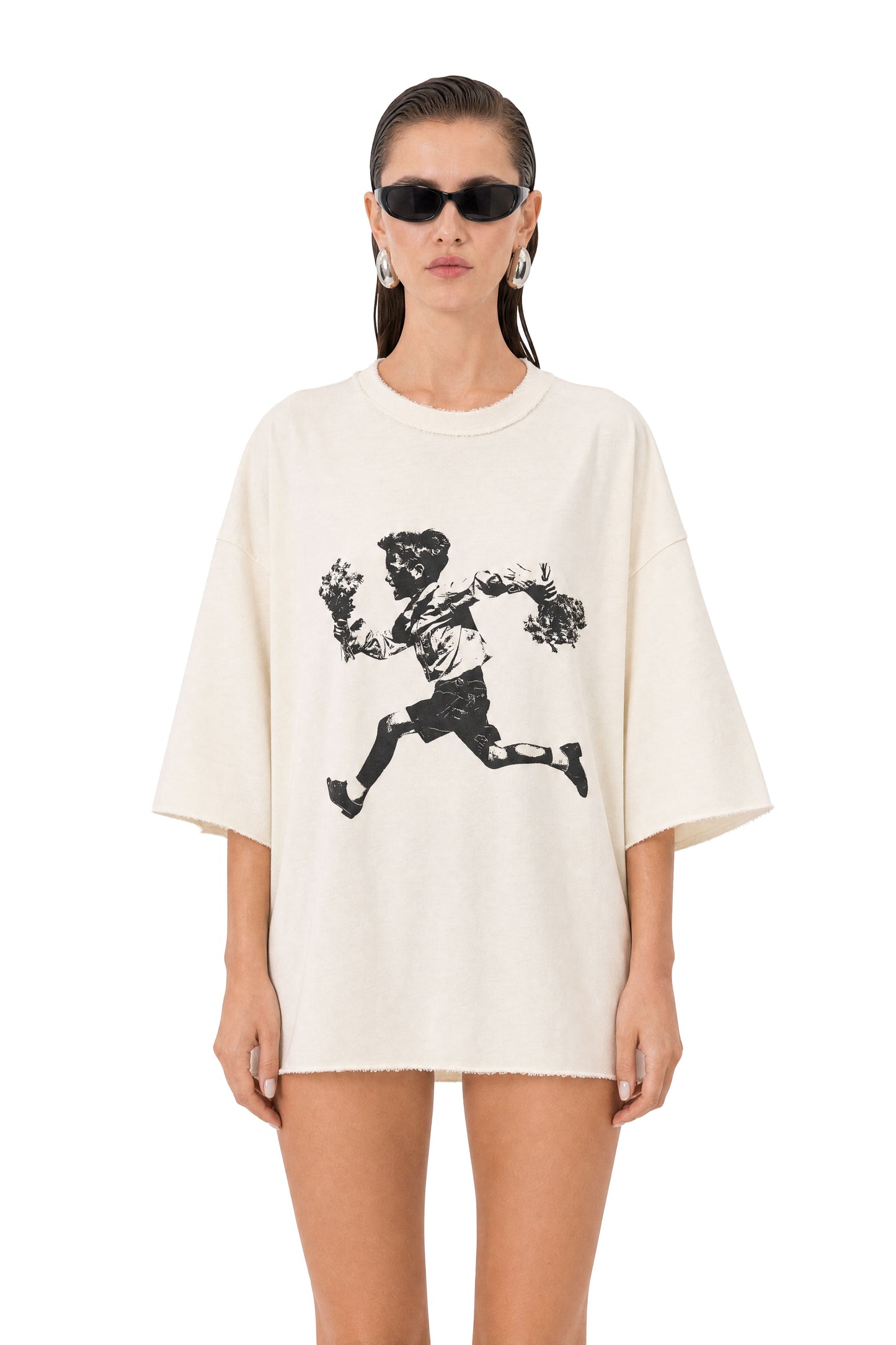 Flower Boy Oversized Off-White Tee