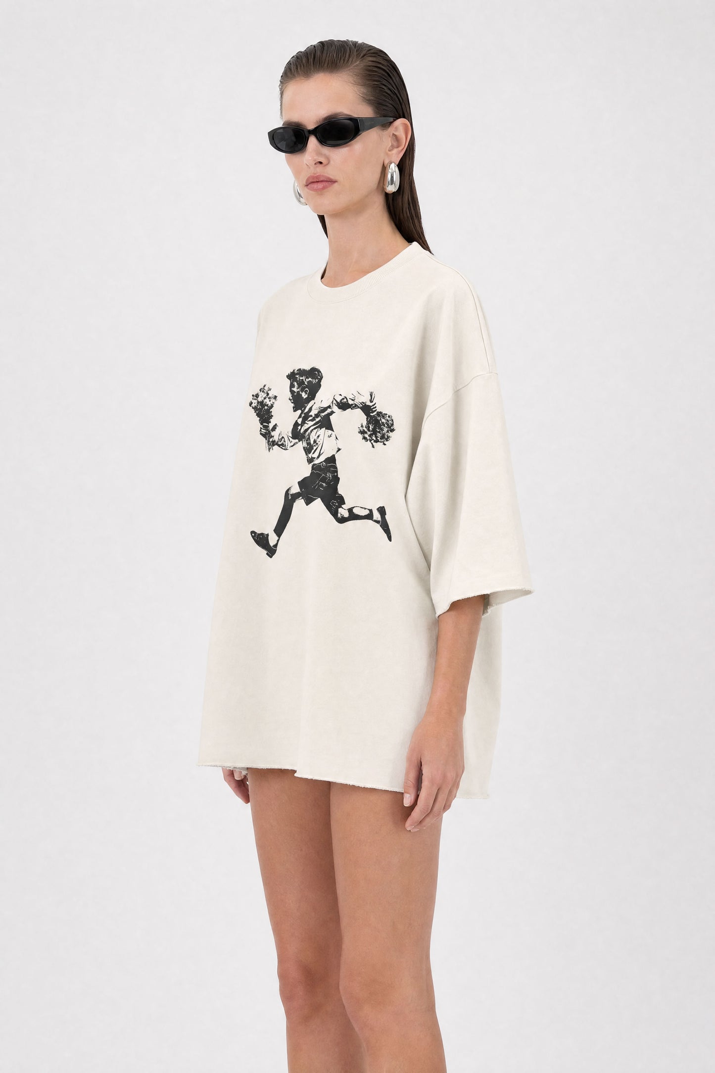 Flower Boy Oversized Off-White Tee