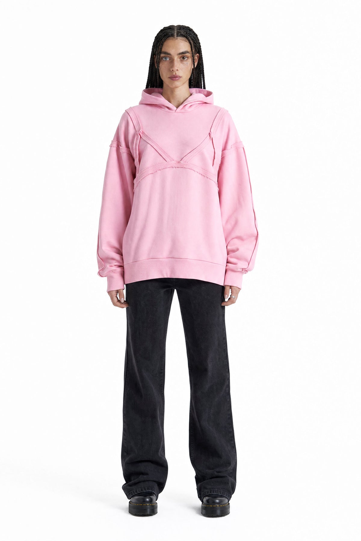 Bra Overlay Pink Hoodie V2