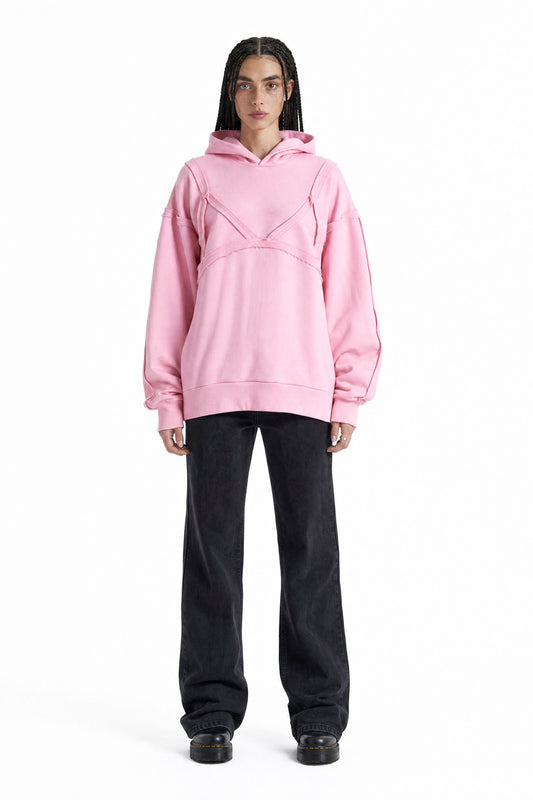 Bra Overlay Pink Hoodie V2