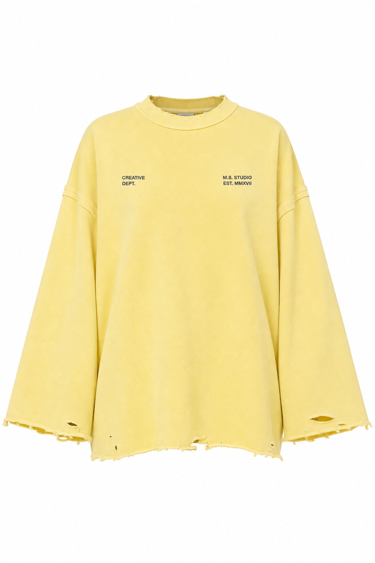 Dystopia Yellow Oversized Sweater