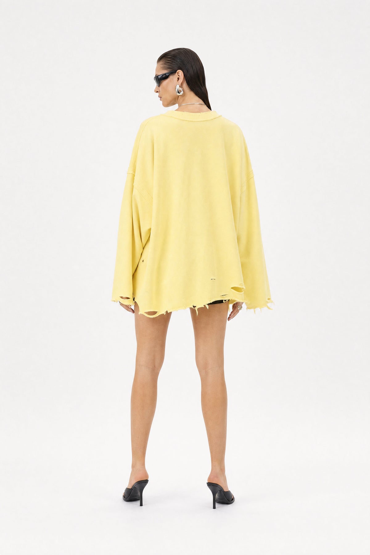 Dystopia Yellow Oversized Sweater