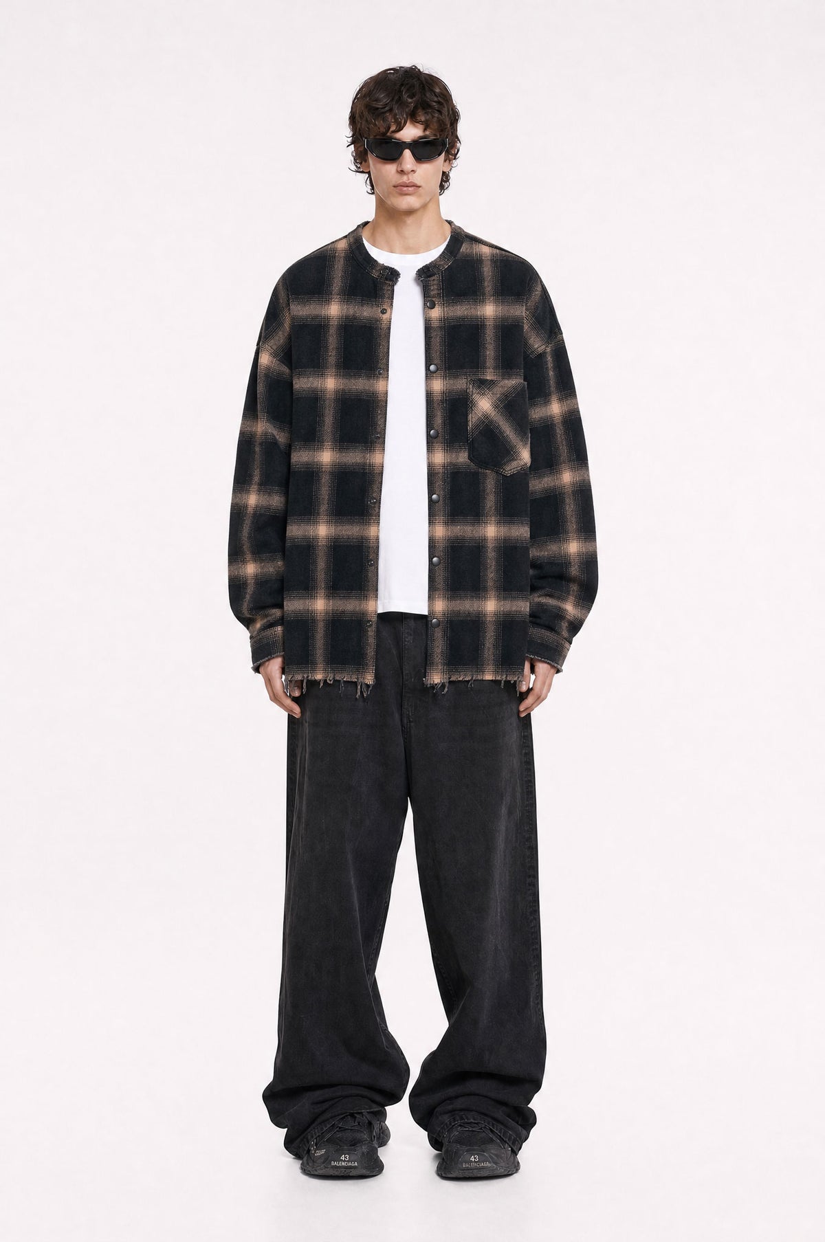 Complex Minds Brown Checkered Shirt
