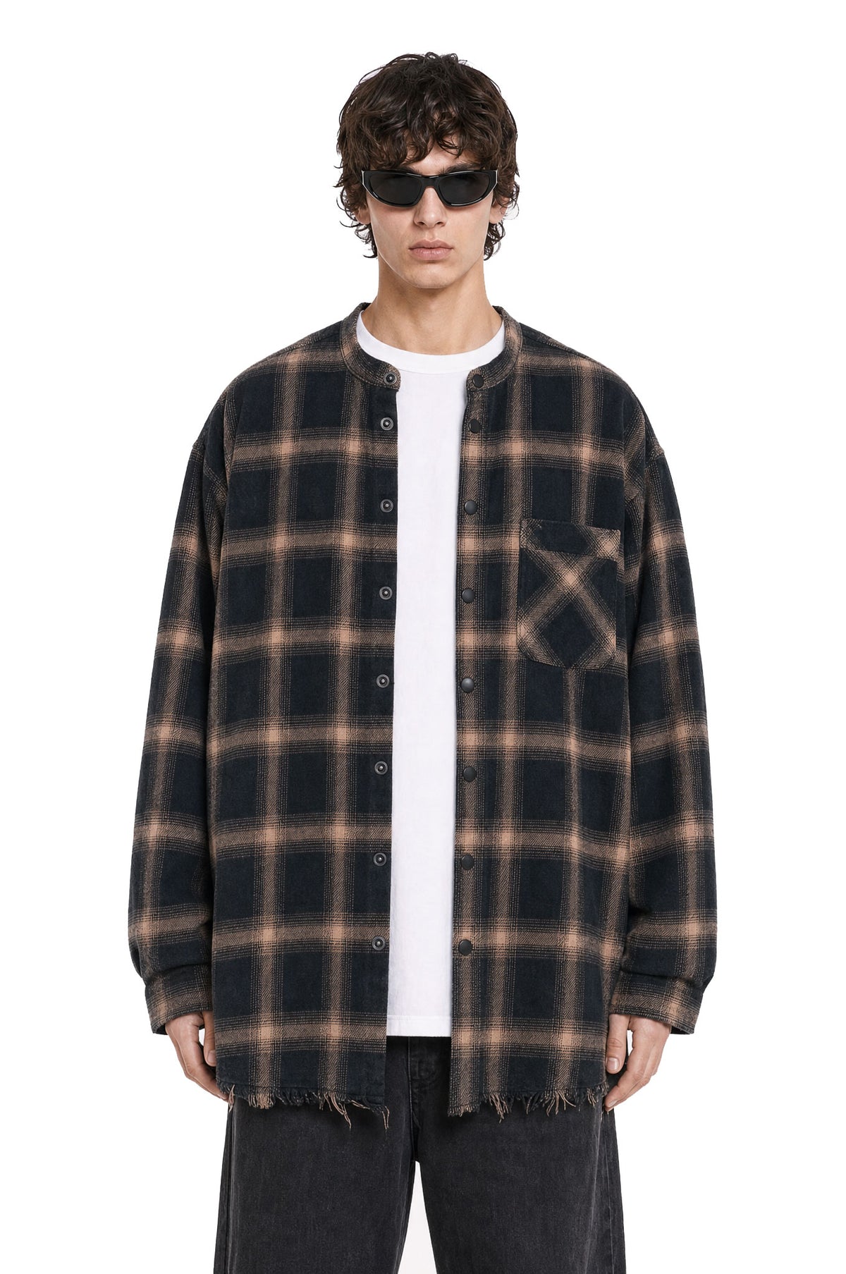 Complex Minds Brown Checkered Shirt