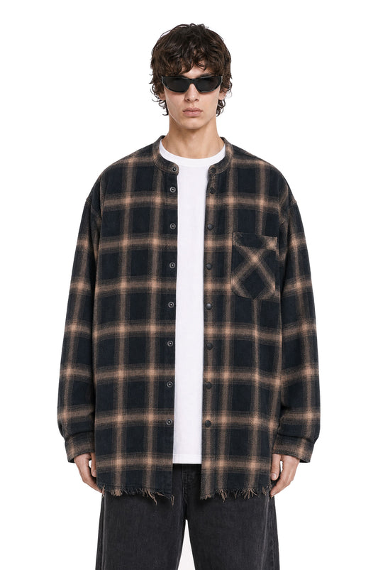 Complex Minds Brown Checkered Shirt