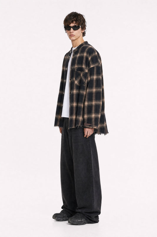Complex Minds Brown Checkered Shirt