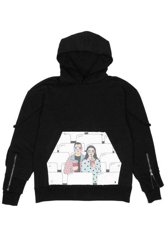Interchangable Patches Black Hoodie - MYS