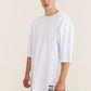 Oversized Cotton White T-shirt Kindness