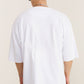 Oversized Cotton White T-shirt Walking