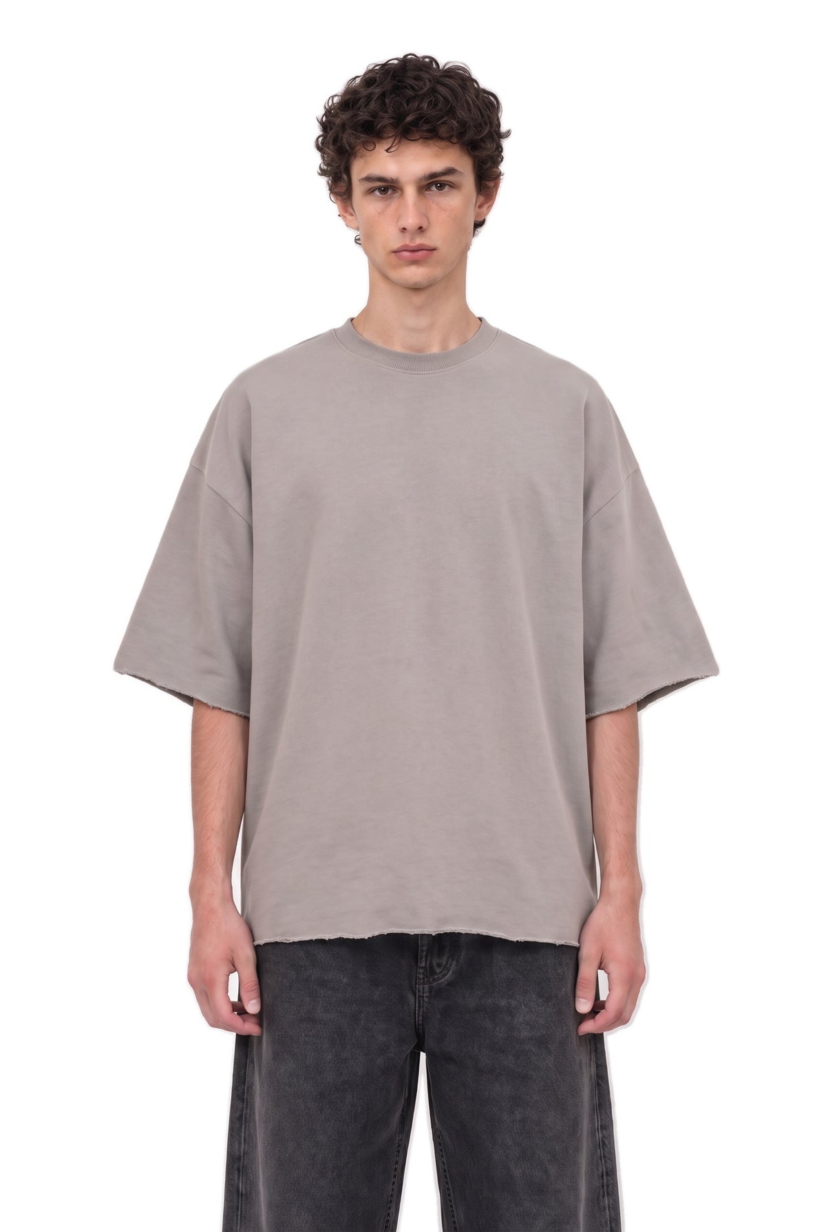 Lost Grey Oversized T-Shirt men – front