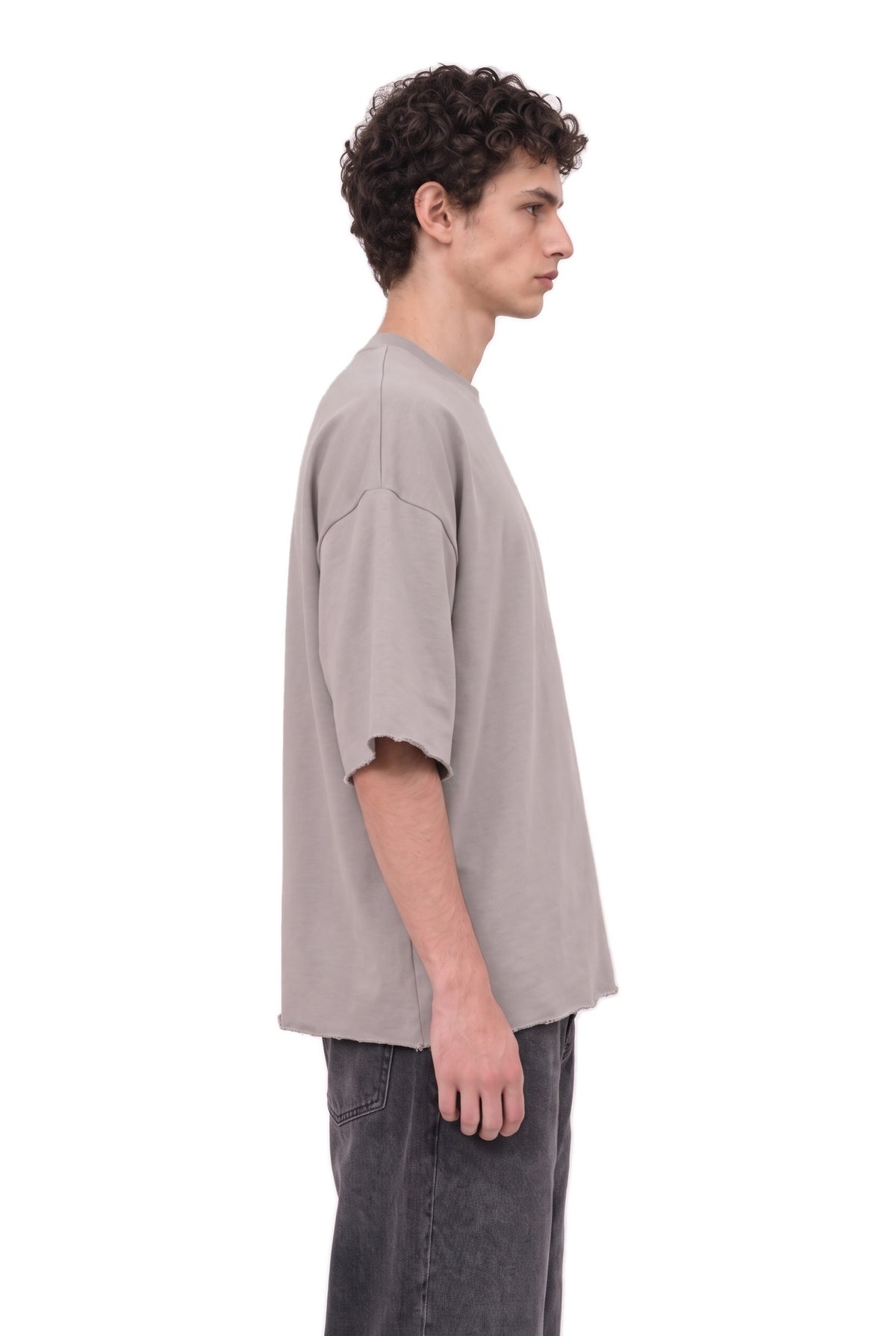 Lost Grey Oversized T-Shirt men – side