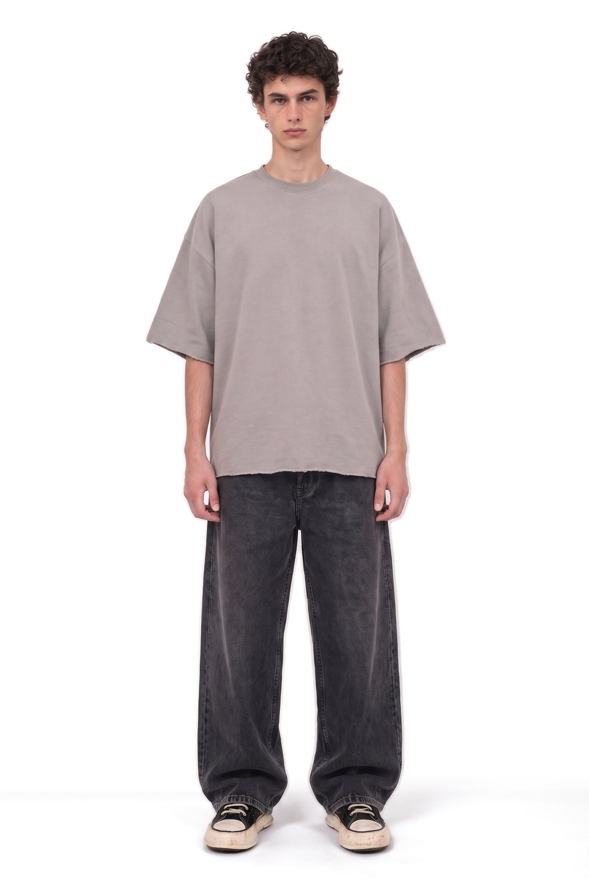 Lost Grey Oversized T-Shirt men – full body
