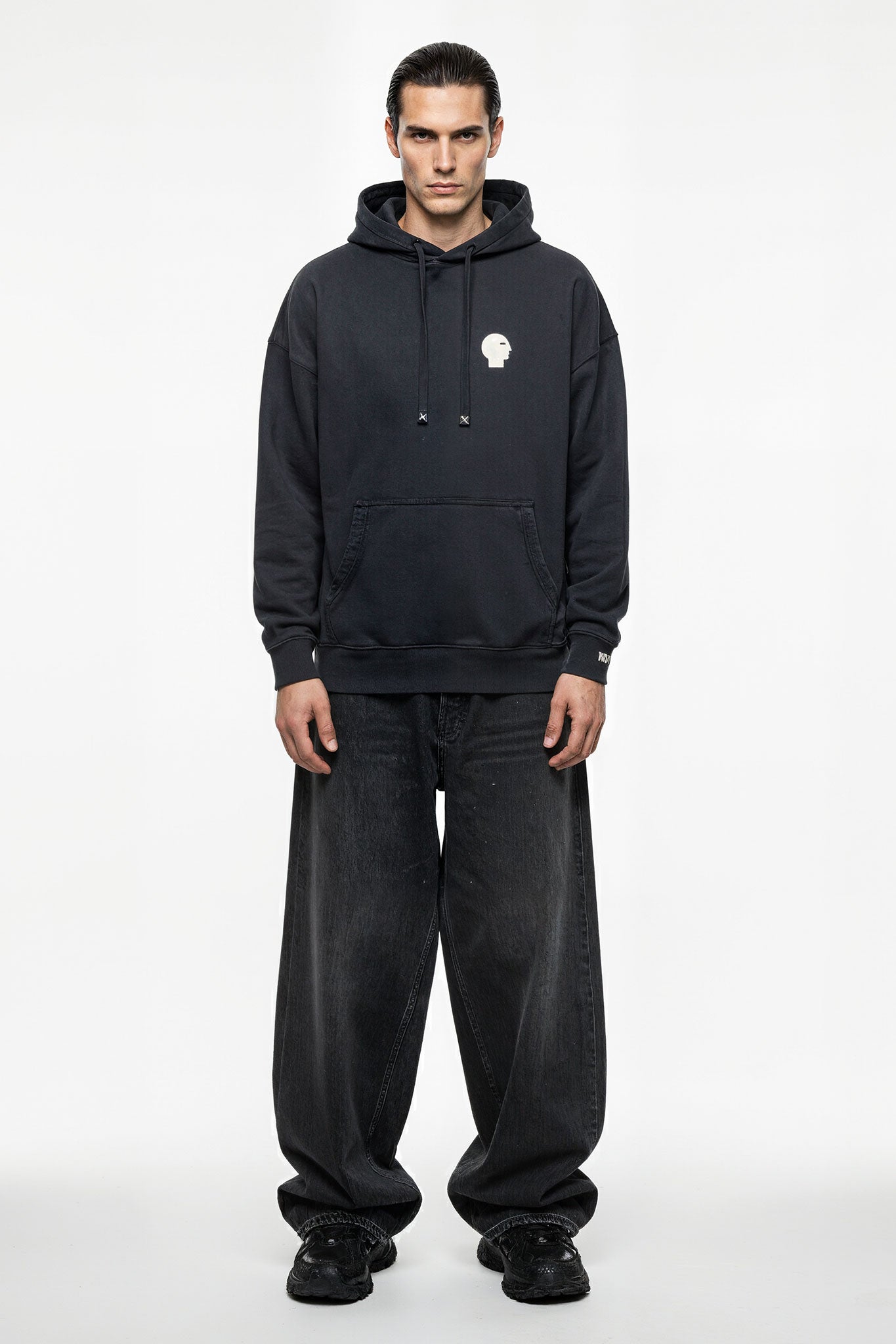 Vintage Puff Print Oversized Hoodie - MYS