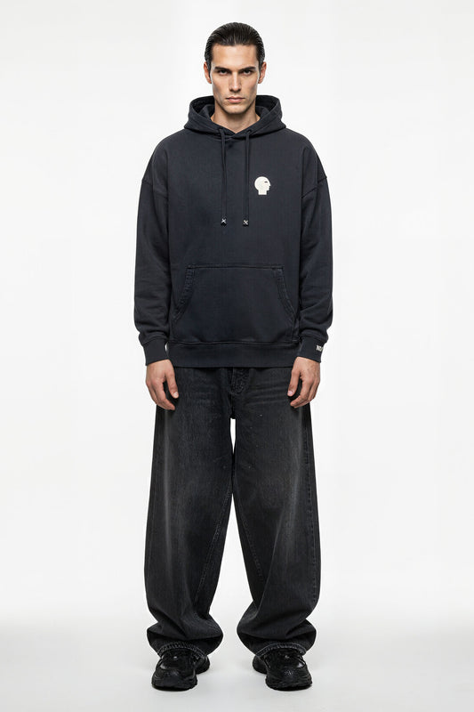 Vintage Puff Print Oversized Hoodie - MYS