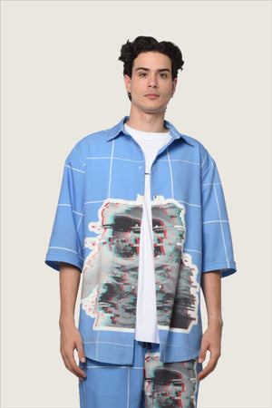 Short Sleeve Shirt Glitched Astronaut (recycled fabric) - mysimplicated