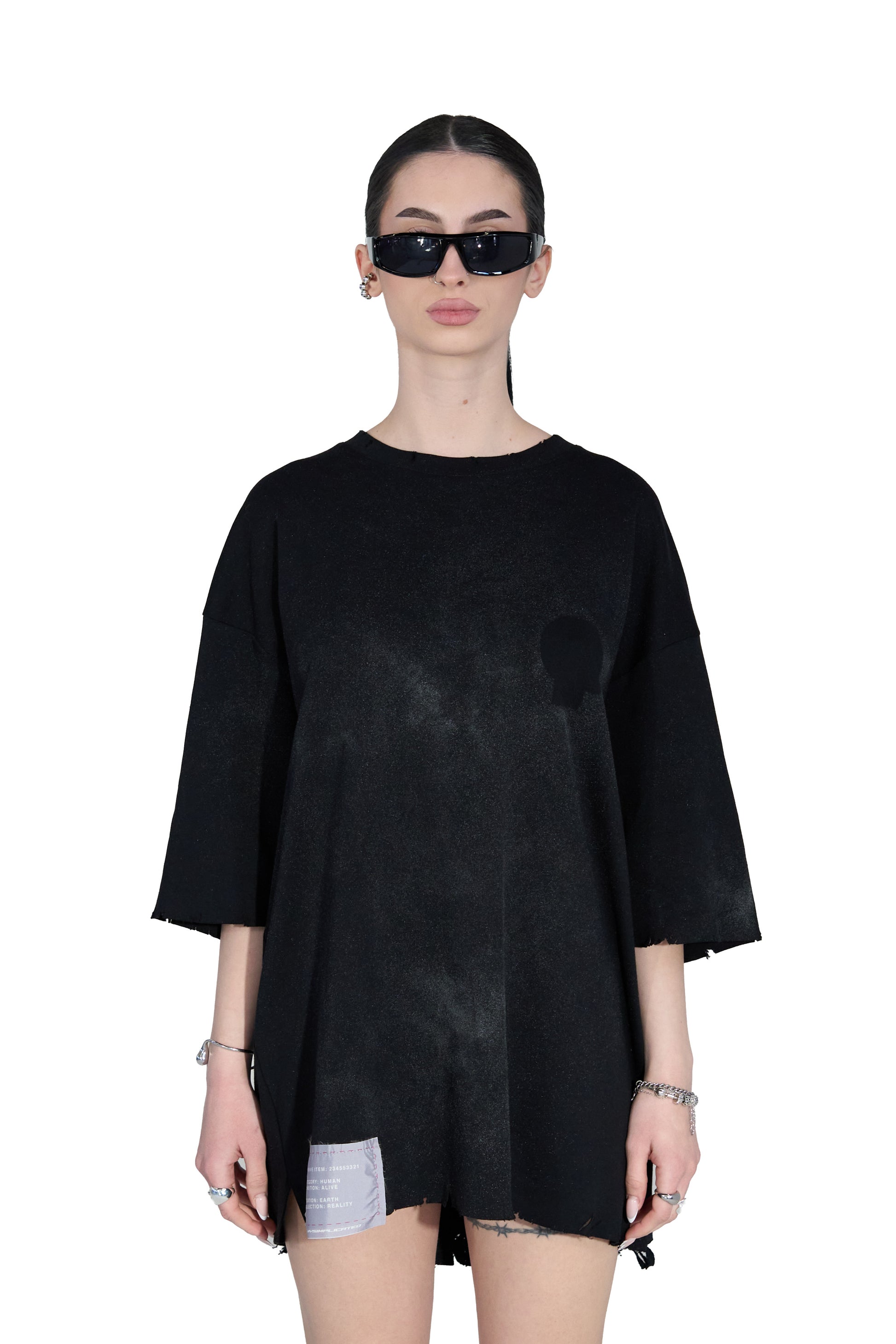 Dust Black Oversized T-Shirt - MYS