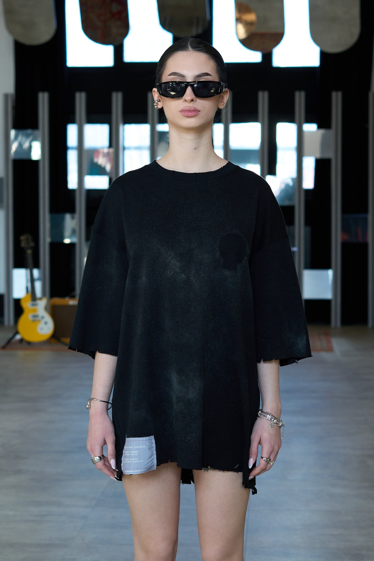 Dust Black Oversized T-Shirt - MYS
