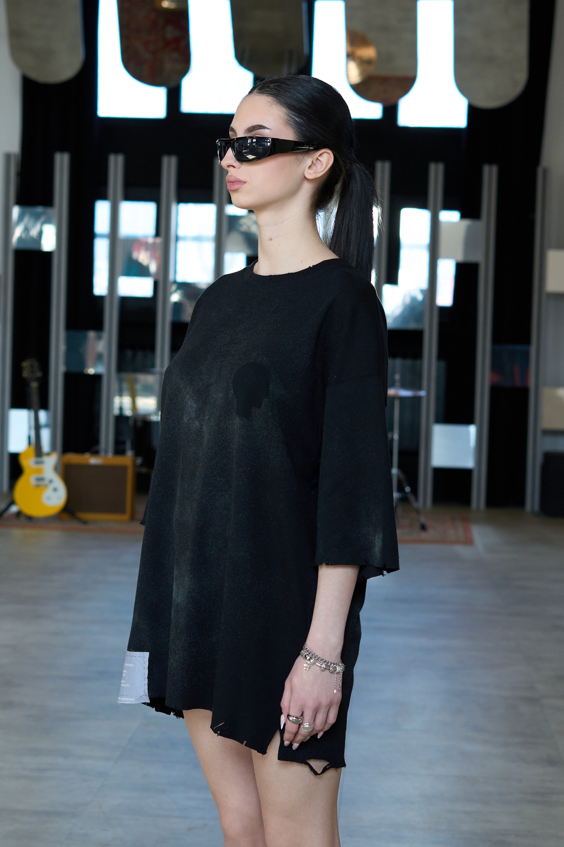 Dust Black Oversized T-Shirt - MYS