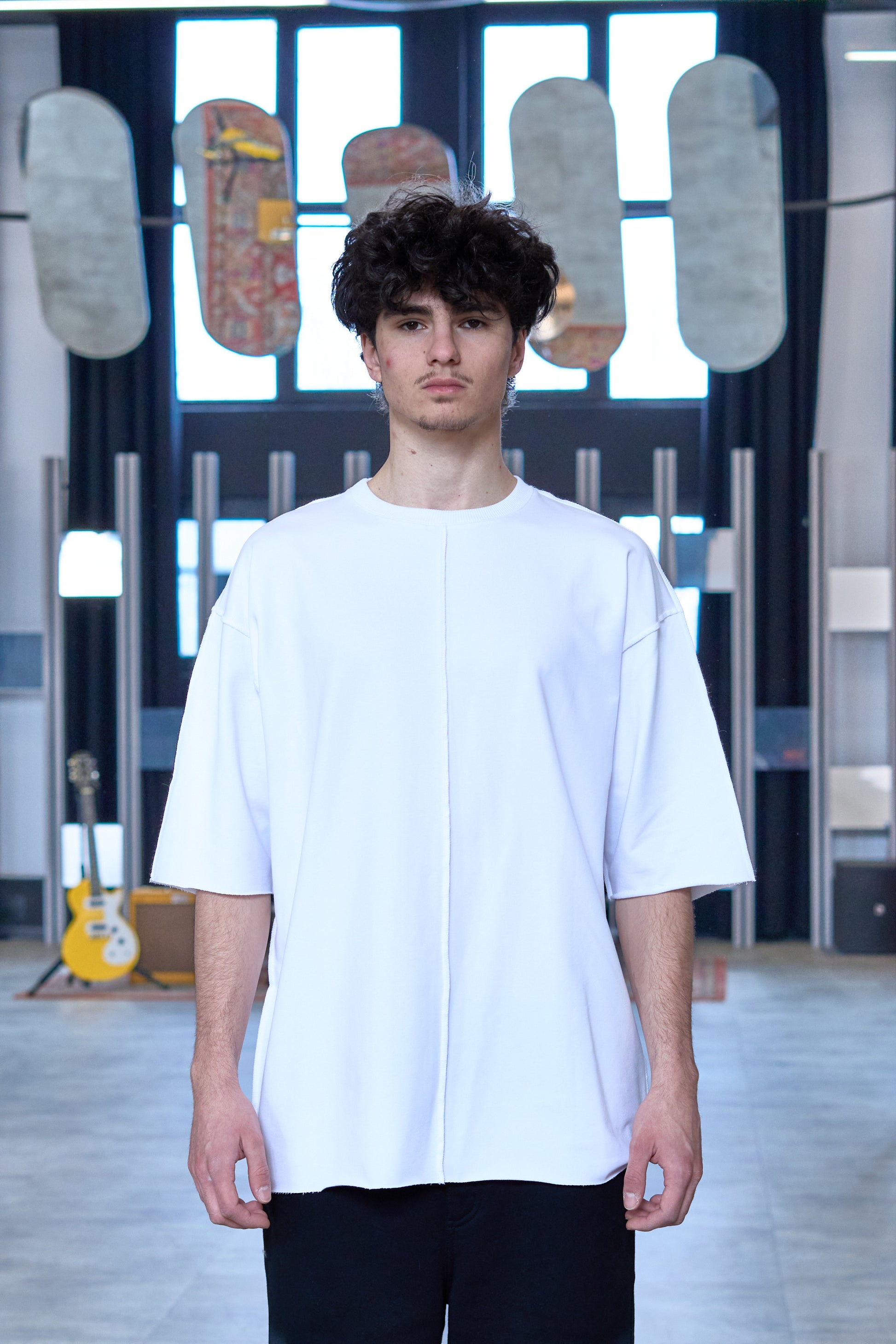 Split White Oversized T-Shirt - MYS