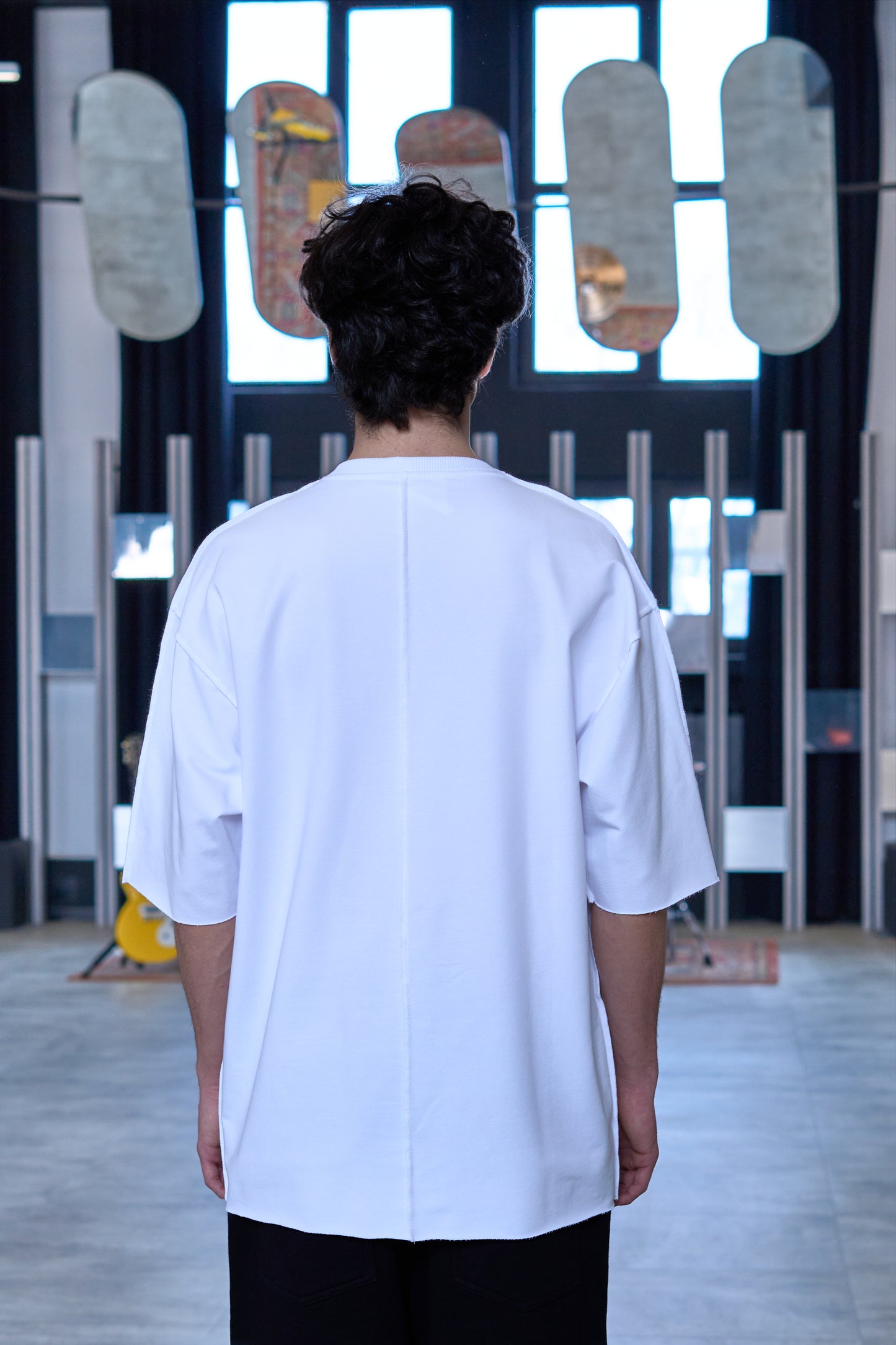 Split White Oversized T-Shirt - MYS