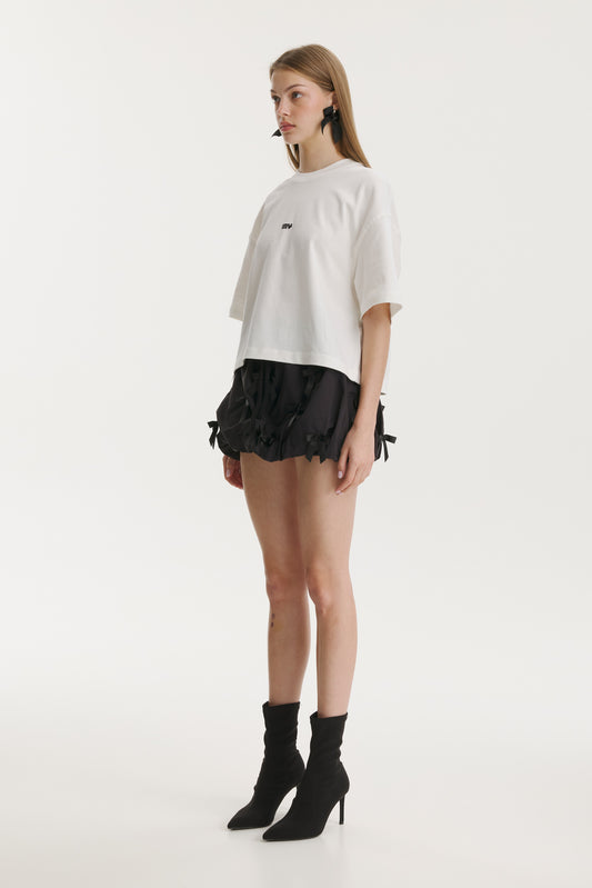 Noir Balloon Bow Skirt - MYS