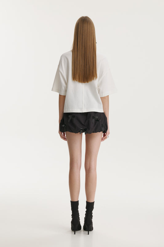 Noir Balloon Bow Skirt - MYS