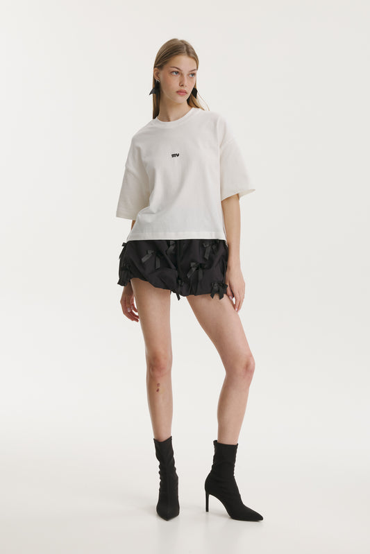 Noir Balloon Bow Skirt - MYS