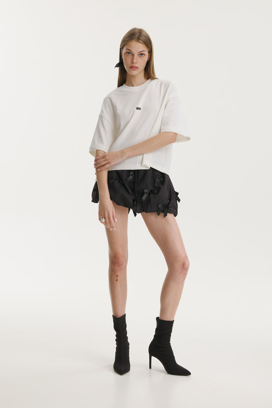 Noir Balloon Bow Skirt - MYS