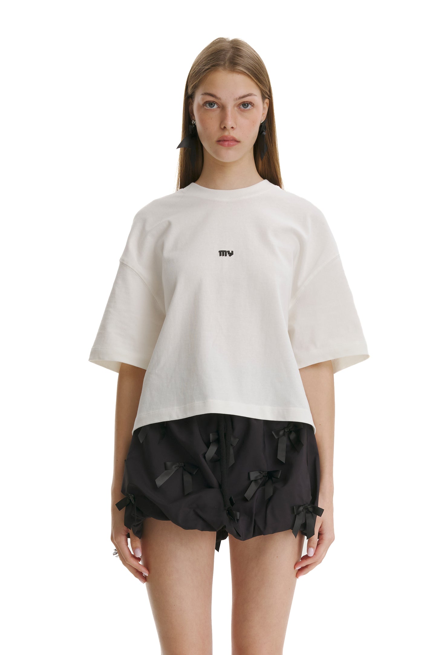 Noir Balloon Bow Skirt